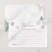 Ein wenig Schneeflocken Gray Baby Duschberatung Ka Einladung (Vorne/Hinten)