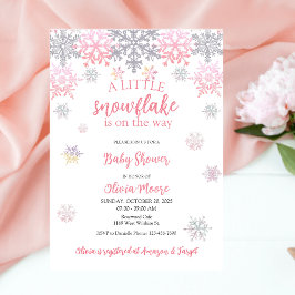 Ein wenig Schneeflocken mit Baby-Dusche Einladung