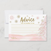 Ein wenig Schneeflocken Pink Baby Duschberatung Ka Einladung (Vorderseite)