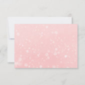 Ein wenig Schneeflocken Pink Baby Duschberatung Ka Einladung (Rückseite)