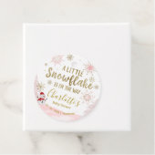 Ein wenig Schneeflocken Pink Baby Dusche Liebesmar Geschenkanhänger (Beispiel)