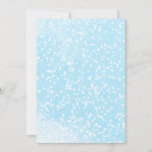 Ein wenig Schneeflocken Weihnachts-Winter-Kinderdu Einladung (Rückseite)