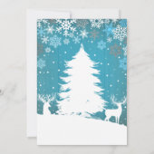 Ein wenig Schneeflocken Weihnachtsdusche Einladung (Rückseite)