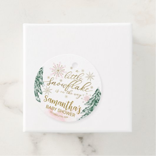 Ein wenig Schneeflocken Winter Baby Dusche Geschenkanhänger (Beispiel)