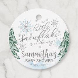 Ein wenig Schneeflocken Winter Baby Dusche Geschenkanhänger