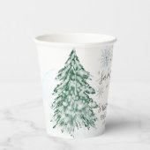 Ein wenig Schneeflocken Winter Baby Dusche Pappbecher (Rechts)