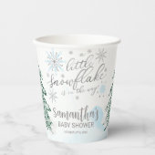 Ein wenig Schneeflocken Winter Baby Dusche Pappbecher (Vorderseite)