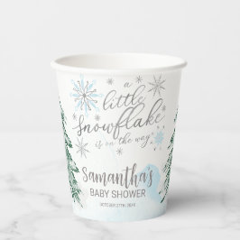 Ein wenig Schneeflocken Winter Baby Dusche Pappbecher