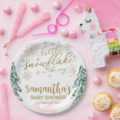 Ein wenig Schneeflocken Winter Baby Dusche Pappteller (Party)