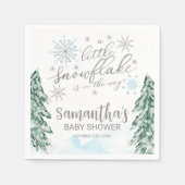 Ein wenig Schneeflocken Winter Baby Dusche Serviette (Vorderseite)