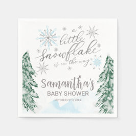 Ein wenig Schneeflocken Winter Baby Dusche Serviette