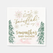 Ein wenig Schneeflocken Winter Baby Dusche Serviette (Vorderseite)