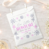 Ein wenig Schneeflocken Winter Pink Baby Dusche Geschenktütchen (Ausgeschnitten)