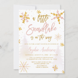 Ein wenig Schneeflocken Winterdusche Einladung