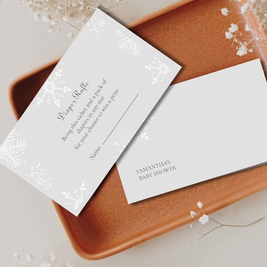 Ein wenig Snowflake Baby Duschbücher graue für Bab Begleitkarte