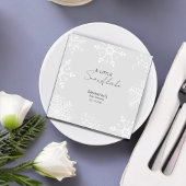 Ein wenig Snowflake Babydusche grau Serviette