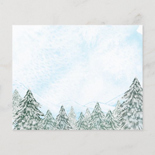 Ein wenig Snowflake Blue Baby Duschberatung Karten (Rückseite)