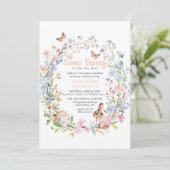 Ein wenig Sonnendusche im Garten der Wildblume Einladung (Stehend Vorderseite)