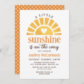 Ein wenig Sonnenschein auf dem Weg Babydusche Einladung (Vorne/Hinten)