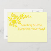 Ein wenig Sonnenschein auf den Weg! Postkarte (Vorne/Hinten)