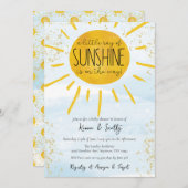 Ein wenig Sonnenschein Baby Babydusche Einladung (Vorne/Hinten)