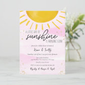 Ein wenig Sonnenschein Baby Dusche Einladung (Stehend Vorderseite)