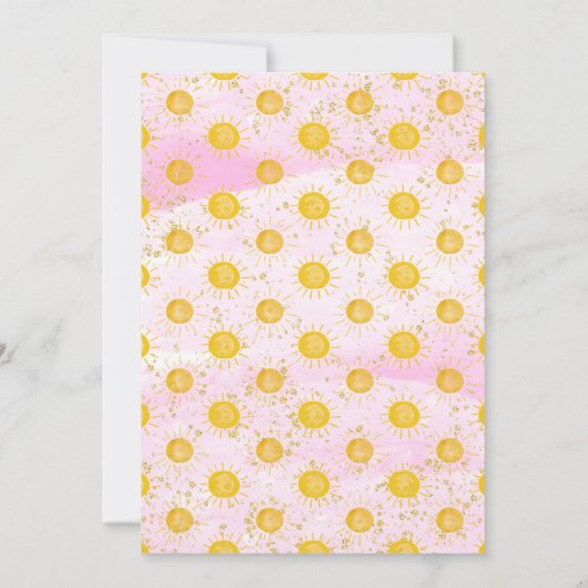 Ein wenig Sonnenschein Baby Dusche Einladung (Rückseite)