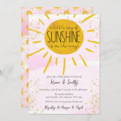 Ein wenig Sonnenschein Baby Dusche Einladung (Vorne/Hinten)