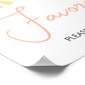 Ein wenig Sonnenschein-Baby-Dusche liebt Poster (Ecke)