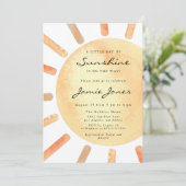 Ein wenig Sonnenschein-Babydusche Einladung (Stehend Vorderseite)