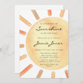 Ein wenig Sonnenschein-Babydusche Einladung (Vorne/Hinten)