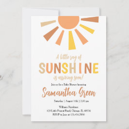 Ein wenig Sonnenschein-Babydusche Einladung