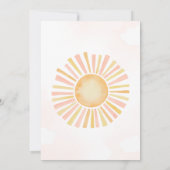 Ein wenig Sonnenschein-Babydusche Einladung (Rückseite)