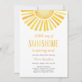 Ein wenig Sonnenschein-Babydusche Einladung (Vorderseite)