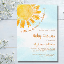 Ein wenig Sonnenschein-Babydusche