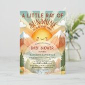 Ein wenig Sonnenschein-Babydusche Einladung (Stehend Vorderseite)