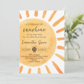 Ein wenig Sonnenschein-Babydusche Einladung (Stehend Vorderseite)