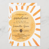 Ein wenig Sonnenschein-Babydusche Einladung (Vorne/Hinten)