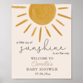 Ein wenig Sonnenschein Boho Sun Babydusche Poster (Vorne)