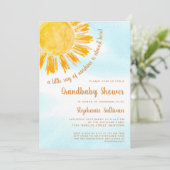 Ein wenig Sonnenschein-Großbaby-Dusche Einladung (Stehend Vorderseite)