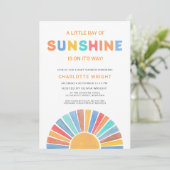 Ein wenig Sonnenschein-Kinderdusche Einladung (Stehend Vorderseite)