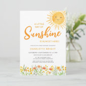 Ein wenig Sonnenschein-Kinderdusche Einladung (Stehend Vorderseite)