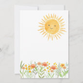 Ein wenig Sonnenschein-Kinderdusche Einladung (Rückseite)