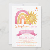 Ein wenig Sonnenschein-Mädchen-Dusche Einladung (Vorderseite)