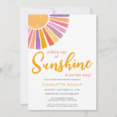 Ein wenig Sonnenschein-Mädchen-Dusche Einladung (Vorderseite)
