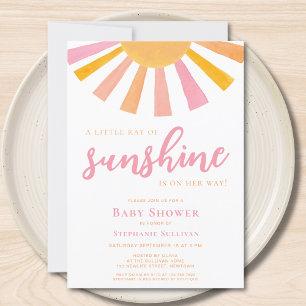Ein wenig Sonnenschein-Mädchen-Dusche Einladung