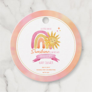 Ein wenig Sonnenschein-Mädchen-Dusche Geschenkanhänger