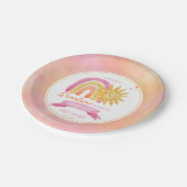 Ein wenig Sonnenschein-Mädchen-Dusche Pappteller (Schrägansicht)