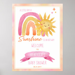 Ein wenig Sonnenschein-Mädchen-Dusche Poster