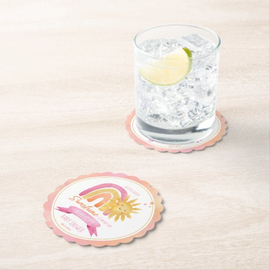 Ein wenig Sonnenschein-Mädchen-Dusche Untersetzer (Vor Ort)